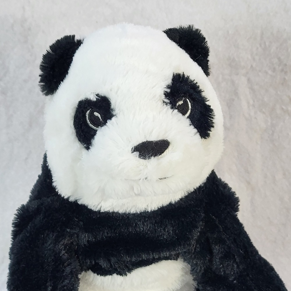 IKEA KRAMIG Panda Bear Floppy Plush Stuffed‎ Animal Black White Embroidered Eyes